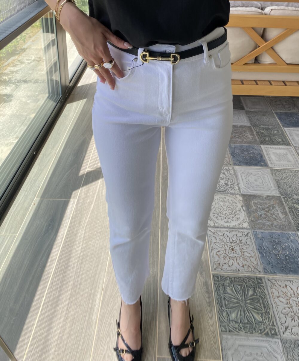 PREMİUM BEYAZ BOYFİT JEAN
