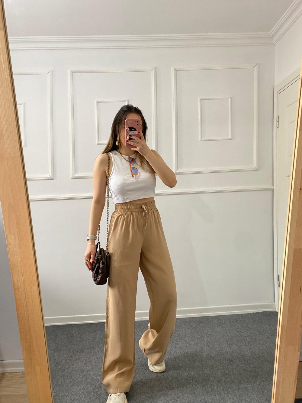 PREMİUM BELİ LASTİKLİ TENSEL PANTOLON CAMEL