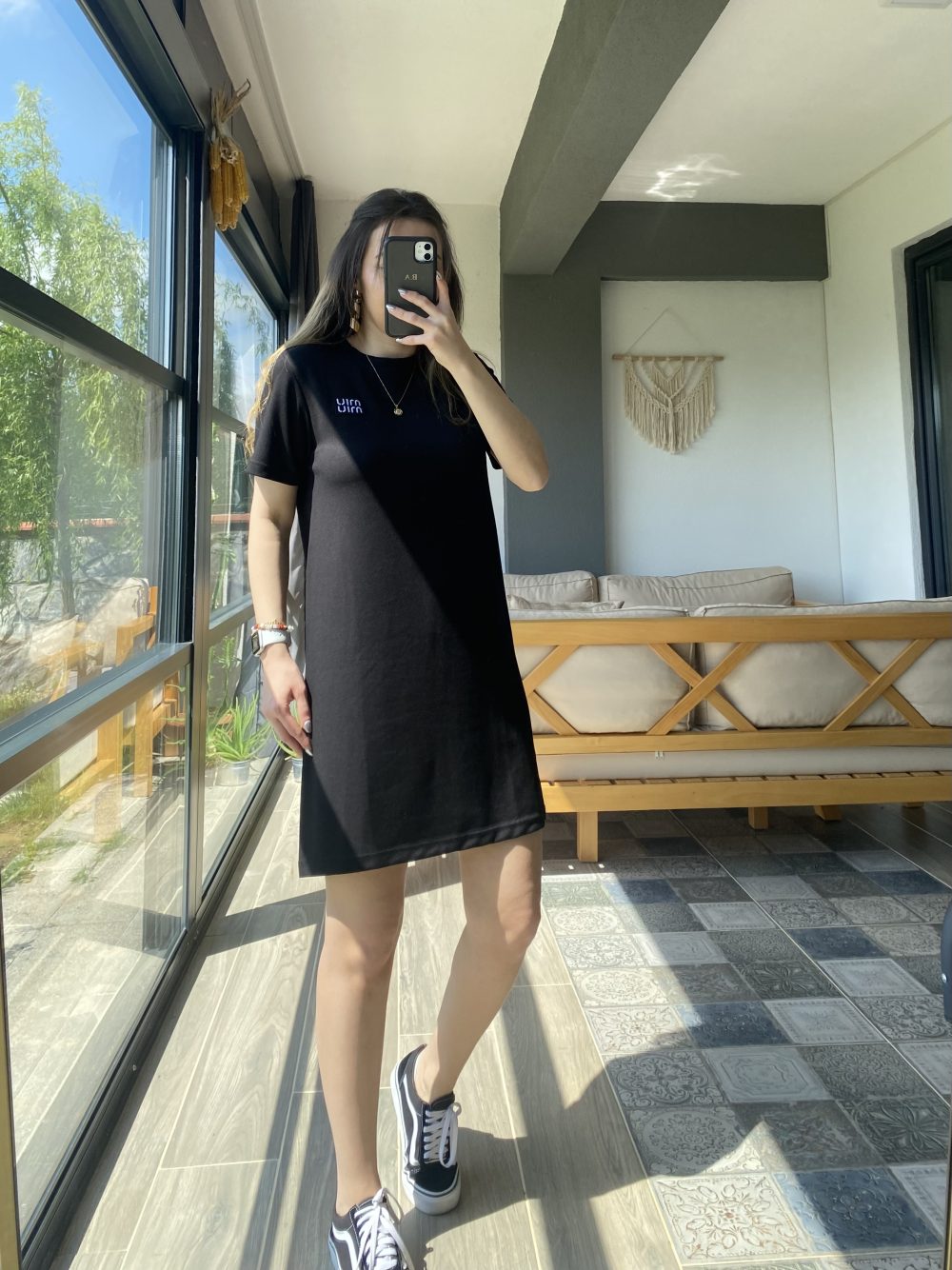 MODAL MİU MİU ELBİSE SİYAH - Görsel 3