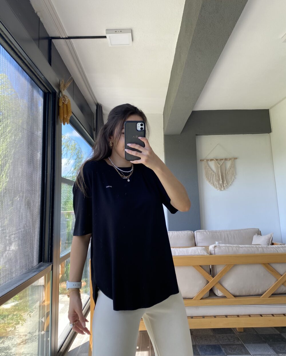 Siyah Oysh Modal Tişört