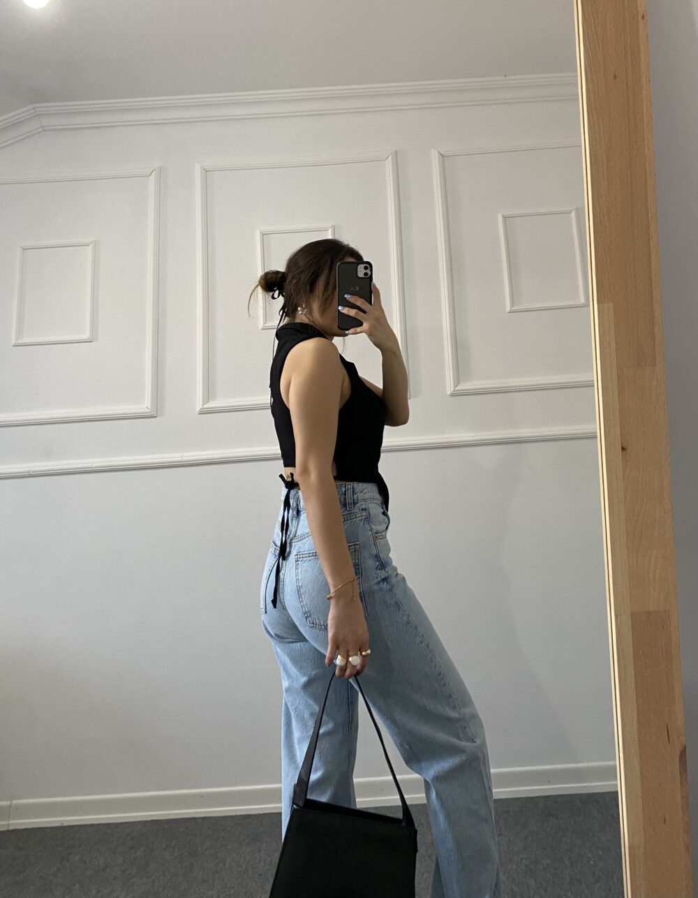 Marka Model Keten Sırt Dekolteli Crop Yelek - Görsel 2