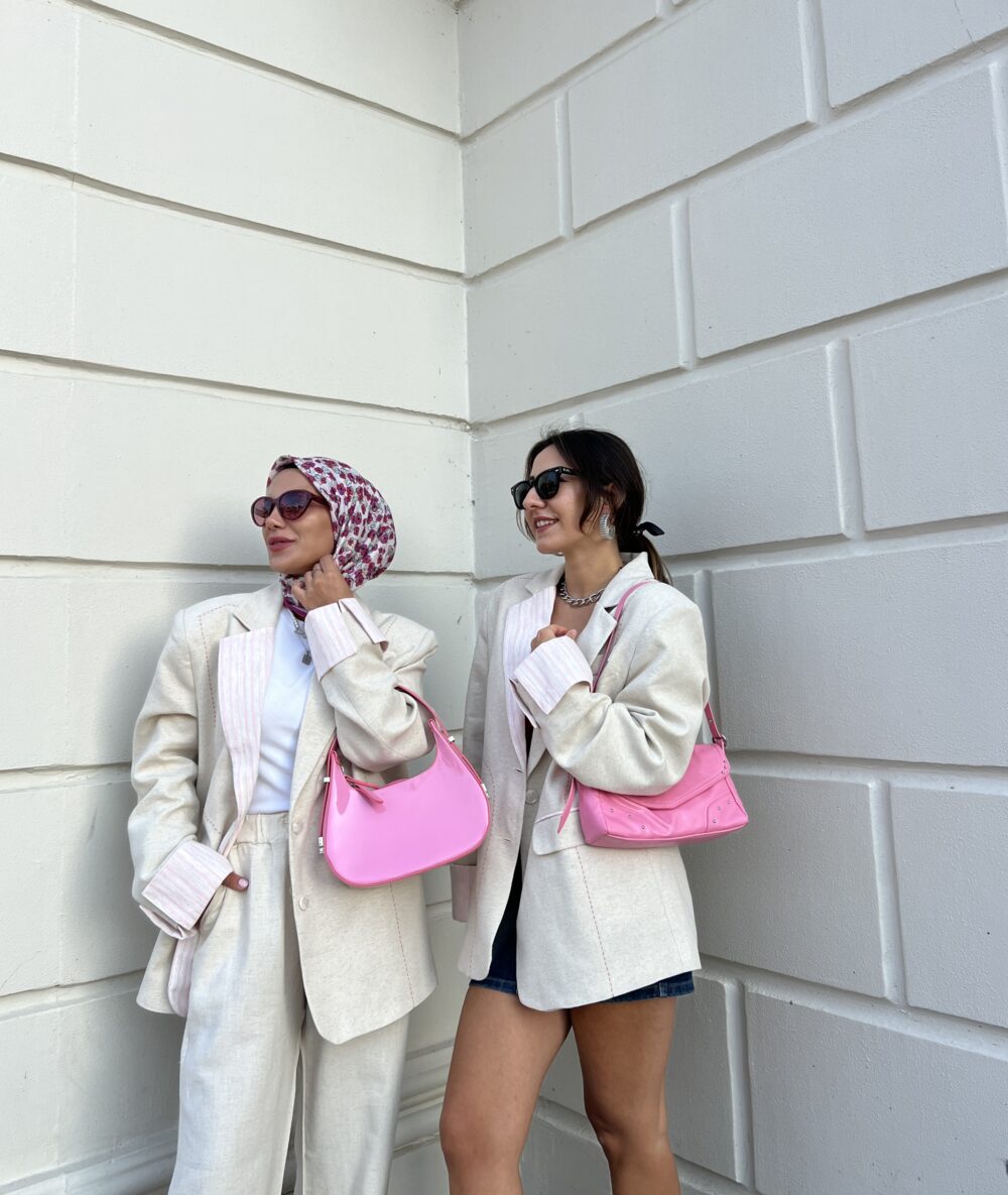 Pembe Dikişli Premium Blazer Ceket