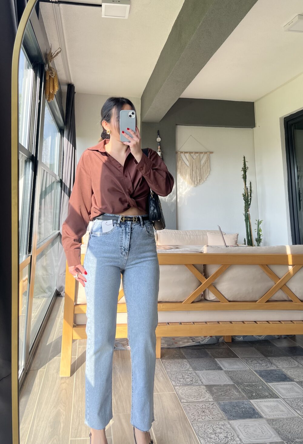 Boyfit Kesik Paça Buz Mavi Jean