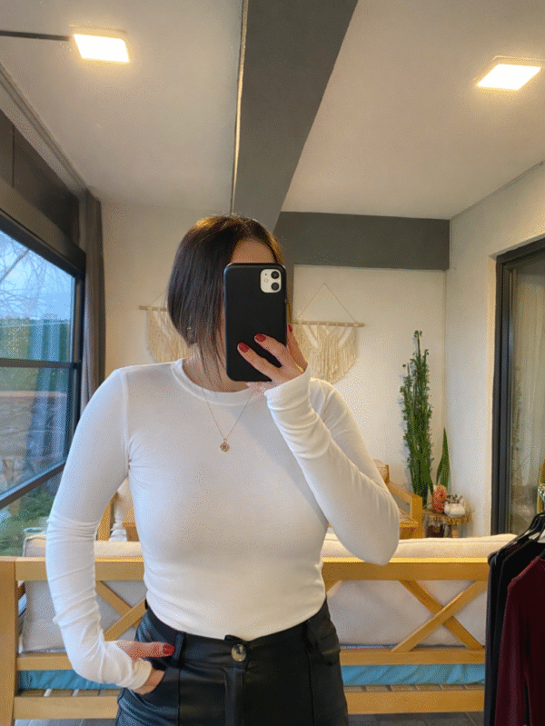 Oys Beyaz Parmak Geçmeli Body