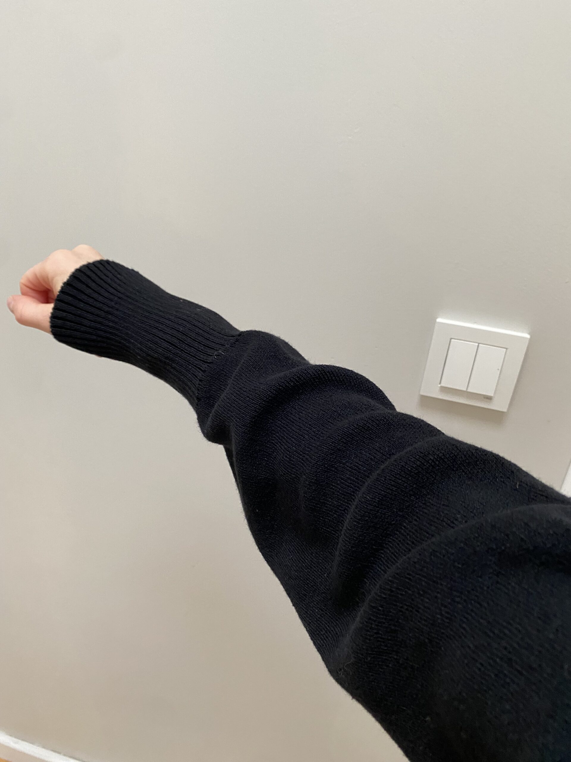 Çift Fermuarlı Triko Takım Siyah - Görsel 5